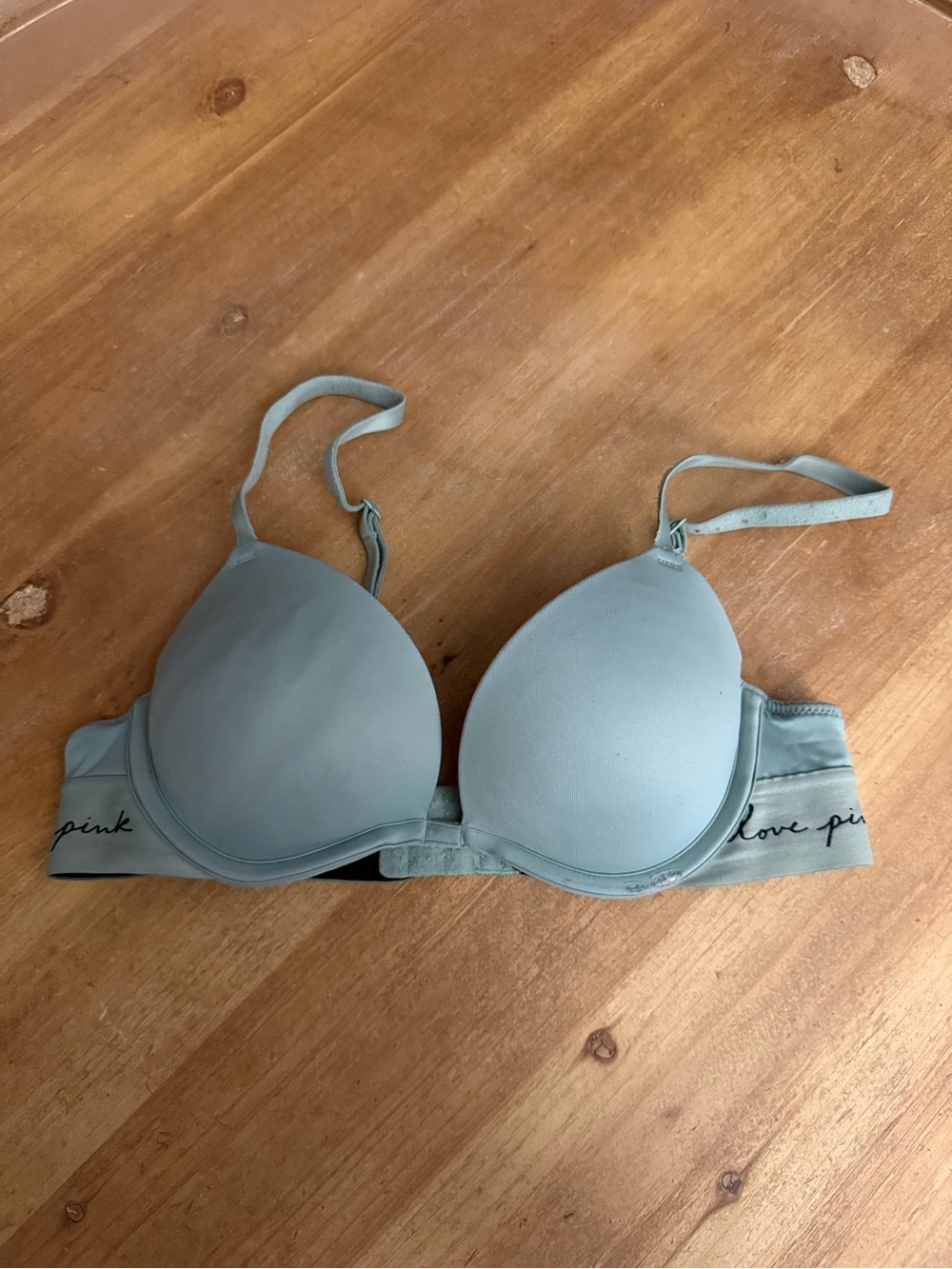 PINK Victoria's Secret Green Super Push up bra